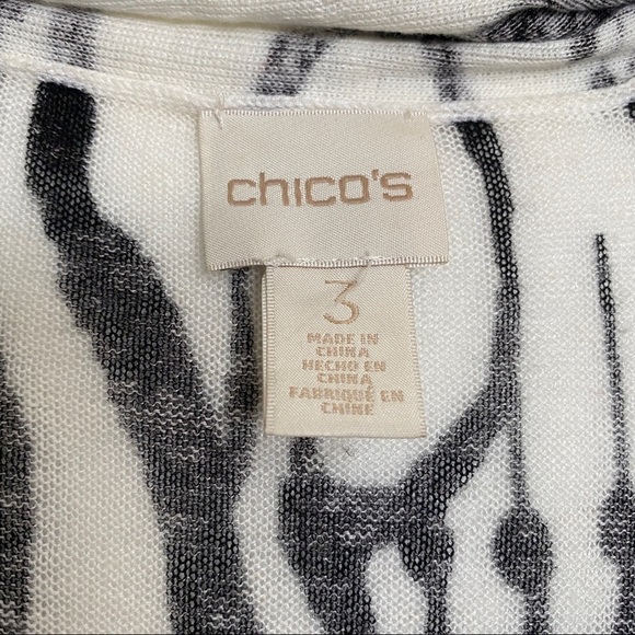 NWOT Chico’s Black and White Cardigan - Picture 4 of 6
